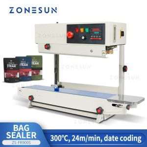 Machine ZONESUN ZSFR900S Automatic Bag Sealer Plastic Packet Aluminum Foil Doypack Sealing Machine Date Coding Printer Batch Number