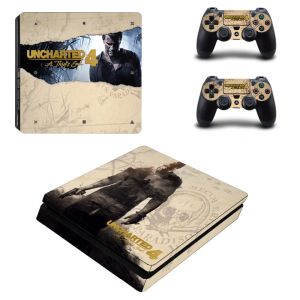 Klistermärken Uncharted 4 A Thief's End Decal PS4 Slim Skin Sticker för Sony Playstation 4 Console and Controllers PS4 Slim Skin Sticker Vinyl