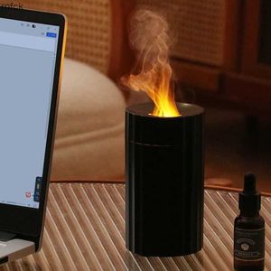 Luftfuktare doftlampor färgglada elektriska flamdiffusor luftfuktare för bil USB ultraljud aromaterapiolja diffusor för hem