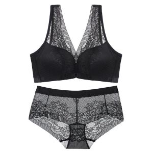 Бюстгальдарки для бррэблажных из бюстгальтеров Plus Bras Sexy Up Sexy Lace Brassiere Wirefree Underwear Front Crower Lingere v Back Bralette