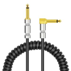 Cavi Curly Strument Audio Guitar Cable Line Strumento Linea PU Jacket Guitar Guitar Guitar Basser Equalizzatore Accessori per chitarra