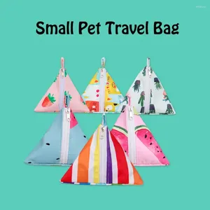 Transportadores de gatos compostos Bolsa de pano zíper triangular saco hamster carregando mini bolsos de panela bolsas de mel para viagens ao ar livre