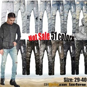 Lila Jeans Designer Herren Jeans Jeans Jeans Hosen Modehosen High-End-Qualität Straight Design Retro Streetwear Casual Joggshose Joggers Hosen Wäsche alte 7ojs