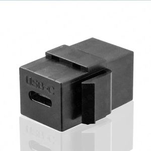 1 st USB 3.1 Typ C Keystone Female to Female Jack Coupler Inserts Socket Adapter Port Extension Connector för väggplattan utlopp