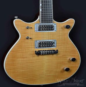 Niestandardowe G6131 My Malcolm Young II Naturalny płomień klonowy gitara elektryczna podwójne wycięte solidne ciało brązowe plecaki chromowane TU3271066