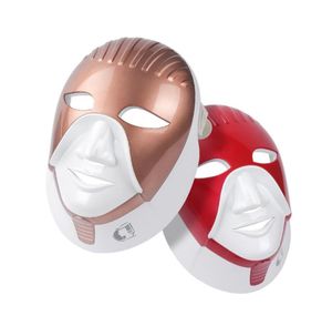 Laddningsbara trådlösa 7 färger LED -mask för ansiktsmasker för hudvård med nacke Egypten Style Pon Therapy Machine1003030