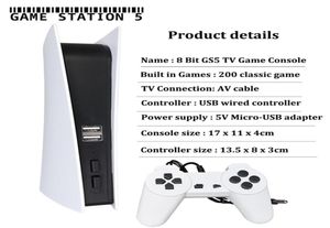 Game Station 5 USB Wired Console wideo z 200 klasycznymi gier 8 -bitowe GS5 TV Consola Retro Handheld Player Av Dutput3272204