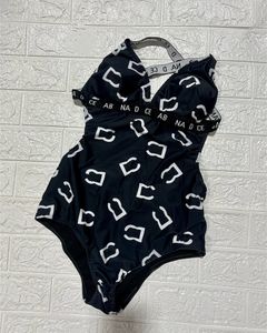 Женские дизайнеры бикини летние классические буквы печати цельные купальники сексуальные дамы для купания костюма мода пляжная одежда