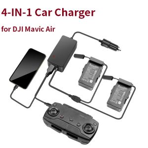 Drones Mavic Air 4in1 Car Charger for Dji Mavic Air Camera Drone Battery Portable Smart Travel Charger Dual Output Charging Accessories