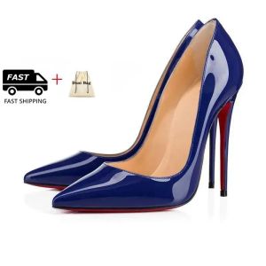 Frauen Designer Ferse Redbottoms Kleidschuhe rote Bottoms Kätzchen High Heels Plattform Schwarze Weiße Splitter Gold Nackt Slingback Runde Spitze Zehen Pumpen S S 23