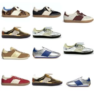 디자이너 표범 프린트 원본 빈티지 트레이너 OG Wales Bonner Low Sneathers Non Slip Outsole Fusmable Classic Men Women Casual Shoes