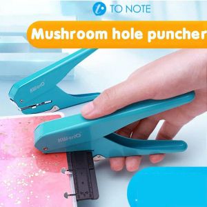 Tags Punch di forma del buco di funghi creativi per ha felice planner anello di carta fai -da -te taglierina TType Puncher Craft Hine Office Stationery