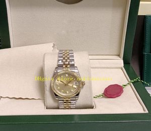 16 Style Real Po med Box Ladies Automatic Watches Women 31mm Steel Yellow Gold Diamond Champagne Dial Armband Mechanical Lady4937532