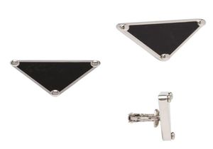 Triangle Geometric Logo Clipon Single Stud Earring European American Simple Personality Women Letter P Wild Temperam2783317