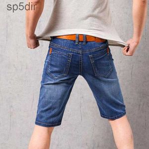 MARNE MENS Summer Stretch cienkie dżinsy dżinsowe Mężczyzna Krótki mężczyźni Blue Jean Shorts Pants Du duże rozmiar 40 42 21062235z 9Kix