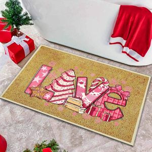 Dywany 40x60cm świąteczne miłosne mata podłogowa Wejście Wejście Niepoślizgowe Maty drzwi Weso