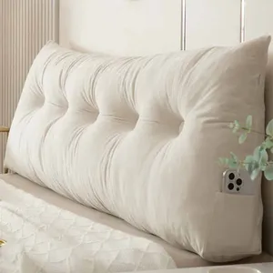 Pillow Bedroom Plush Elegant S Sofa Reading Modern Bed Backrest Lumbar Rectangular Coussin Chaise Home Decoration