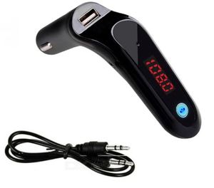 CAR S7 Bluetooth MP3 FM Sändare Adapter USB Charger Kit Aux Hands Cigarettändare med vikta paket5088939