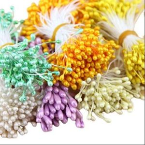 Dekorative Blumen 150pcs 55 mm lang Simulation Blumenkern DIY Chiffon Materialzubehör handgefertigt