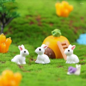 Dekoracyjne figurki 10pcs Figura Mini Lovely Miniatures Animal DIY Fairy Garden Moss Terrarium Decoration