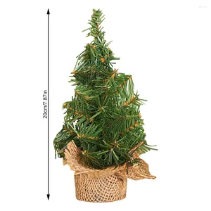 Garden Decorations Mini Christmas Pine Tree Small Tabletop Xmas Decoration Desktop Home Art Craft Ornament 20cm