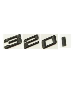 Matte schwarze ABS -Nummer Buchstaben Word Car Trunk Badge Emblem Letter Decal Aufkleber für BMW 3 Serie 320i3744333