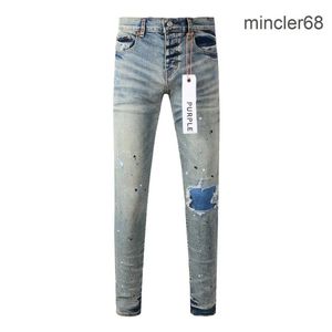 Lila Marke Jeans 1 1 Mode hochwertige Reparatur niedrig röser Jeanshosen