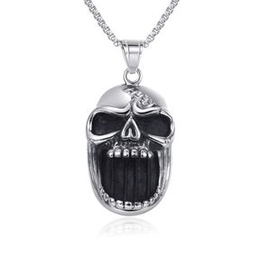 2020 Nova chegada 316L Titanium Steel Skull Pingente Jóias Punk Rock para homens podem abrir a tampa de cerveja Whole 5939209