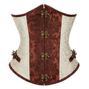 Steampunk gotiska korsetter för kvinnor vintage faux läder kropp shaper underkläder bustier plus size corset topp cosplay pirate costume