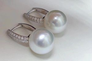 Stud Earrings Double Pearls Gorgeous Japan Akoya Round 10-11mm 11-12mm White Pearl 925s