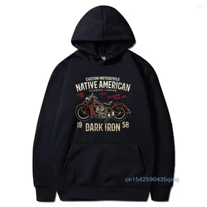 Herrtröjor roman American Motorcykel 2024 Kläderparty Tee Shirts Polyester Crewneck Autumn Long Sleeve Sweatshirt