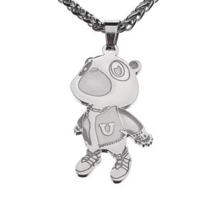 Europeiska och amerikanska West Bear Pendant Necklace Tide Brand Men and Women Hip-Hop Personality Par7624018