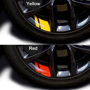 New New 8/4Pcs Reflective Rim Vinyl Warning Mark Stripe Motorcycle Racing Wheel Hub Decals For Car Stickers