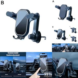 Ny telefonhållare Hook Air Vent Clip Mount Universal Mobile Support Car Interior Bracket 360 Rotera för iPhone Xiao