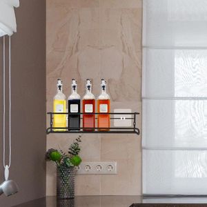 Kitchen Storage Wall Hanging Shelf Wall-mounted Rack Seasoning Bottle Holder Condiment Organizer Spice