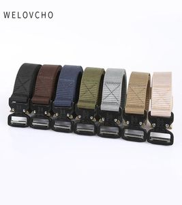 Welovcho Tactical Belt Men Military Army Nylon Waist Belt Combat Training Equipment Carry Belts Men Hunting Waistband 110140cm C17576571