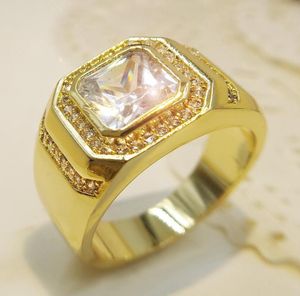 Cluster Rings Wide Version Gold Swarding Ring для мужчин, доминирующих в бизнес -микроинделяции, симуляция Signet Jewelry Объединение Love6474532