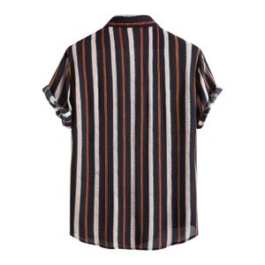 Blusa de verão Camisas de mangas curtas masculinas colar de manobra curta colar de colarinho impressa de colar