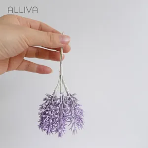 Decorative Flowers ALLIVA Retailing Plastic Flower Simulative Arrangement DIY Craft Wedding Set Processing Custom-made Purple Lavender