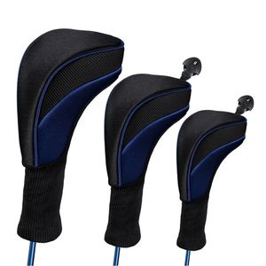 3PCSSet Golf Head täcker förare Fairway Wood headcovers för klubbskydd 240411