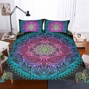 Conjuntos de cama 3D Boho Conjunto King Tamanho da capa de edredão Mandala com travesseiro Bedforter Bed Line Full Bohemian Beds