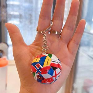 Keychains World Flag Football Keychain Country Soccer Club Souvenir Car Bag Fans Accessories Gifts Pendant Chains Key Keyring J2K5