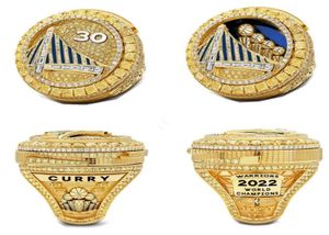 2022 Карри баскетбольные воины M Кольцо с деревянной дисплей Souvenir Souvenir Men Fan Fan Gired Jewelry3238633