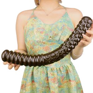 Neue lange Doppelkopf -Dildo -Analstecker riesige Butt Plugs Prostata -Massagegeräte stimulieren Vagina Anus Sexy Spielzeug für Frauen Männer Lesben 18+