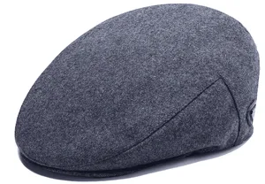 Cap piatto da uomo Gatsby Tweed Black Peak Hat Herring Wewsboy Cap