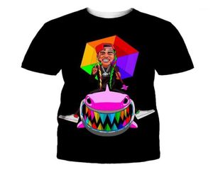 Rapper de impressão de hip hop em cores tekashi69 6ix9ine tekashi 693d t camisetas camist tees verão engraçado harajuku manga curta streetwear215933703