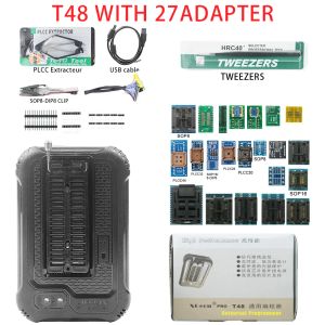 Calculators T48 Universal Minipro Bios Programmer+ 27 Objekt med NAND -adapter TL866 PIC Fast Programmering Smart Chip Calculator