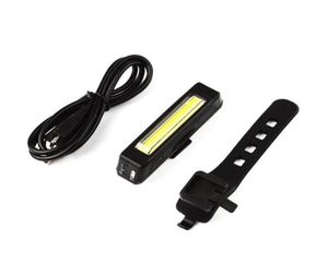 COMETO USB Recarregável Luz da luz Cob de alto brilho LED vermelho LED 100LM Ciclismo de bicicleta dianteiro traseiro Luzes de aviso de segurança 333465340455