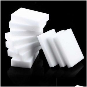 Süngerler ovma pedleri 100pcs x 60 10mm melamin sünger sihir yüksek yoğunluklu silgi ev temizleyici temizleme yemek mutfak damlası teslim dhd8f