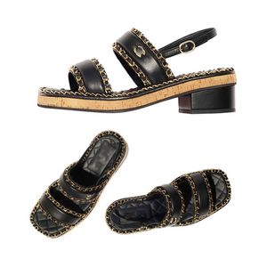 Tacchi grossi sandali sandali di lusso casual donna designer tacchi tacchi festeggianti desin designer scarpe da donna tacchi neri